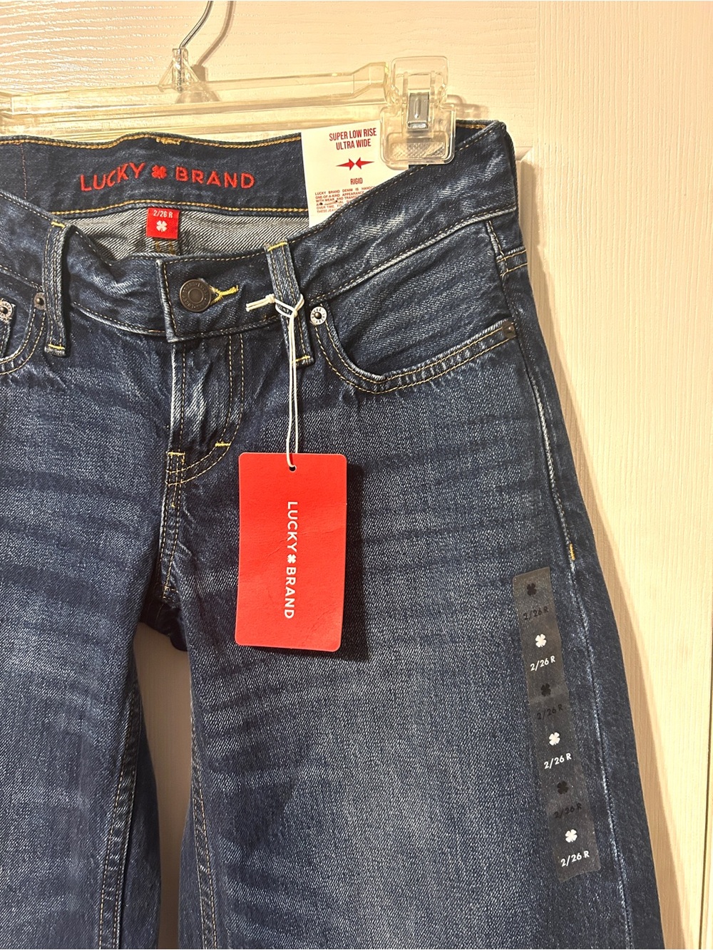 NWT Lucky Brand Super Low Rise Ultra Wide jeans - Picture 3 of 5